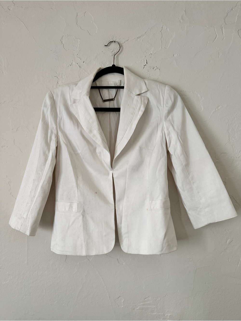 Trina Turk Women's White 3/4 Sleeve Blazer